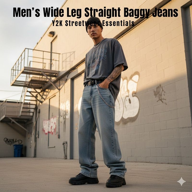 How to Style Men’s Wide Leg Baggy Jeans for Modern Hip Hop & Streetwear Looks