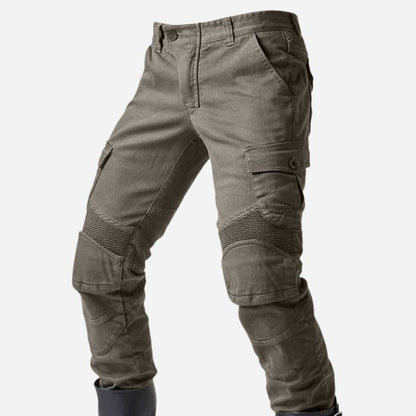Men’s Motorcycle Protective Jeans Slim Fit Biker Punk Cargo Riding Denim Pants