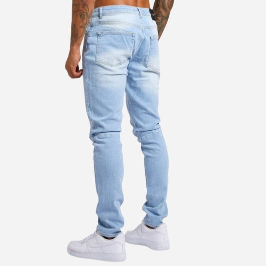 Men's Skinny Jeans High Waisted Slim Fit Denim Pants