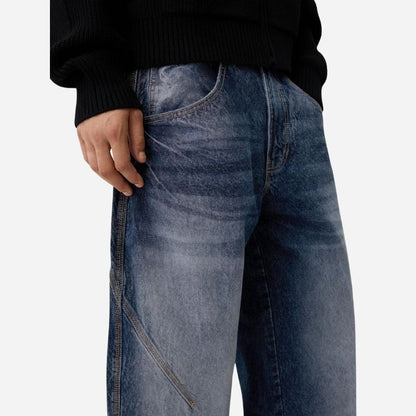 Men’s Baggy Wide Leg Straight Jeans Streetwear Loose Fit Denim Pants